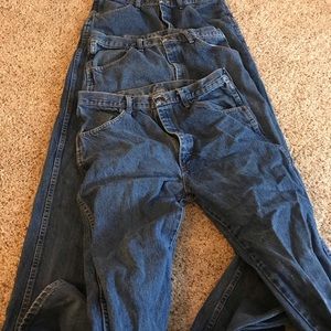 Three pair of rustler jeans